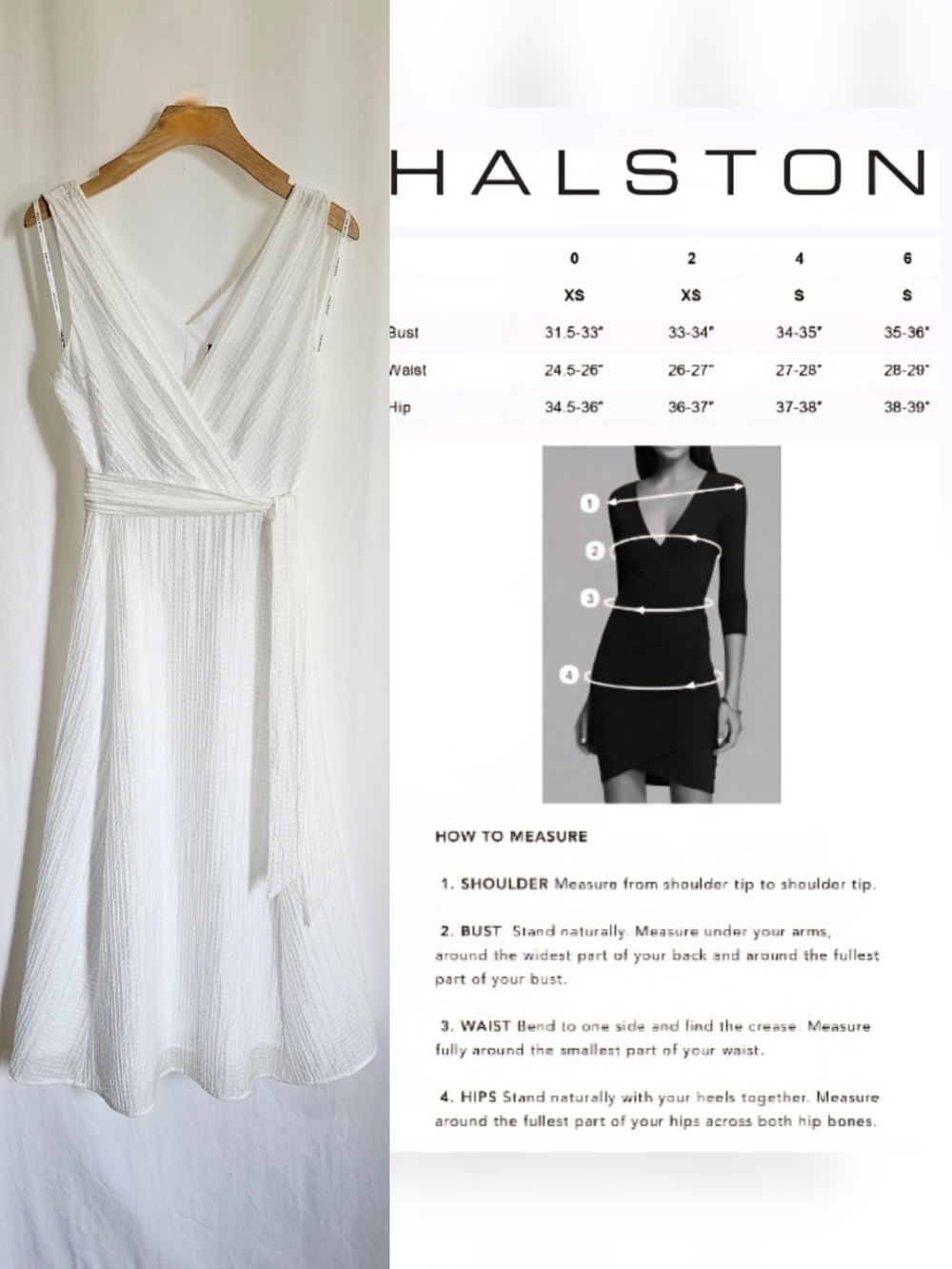 Halston White Sleeveless Seersucker Belted Flare Midi Dress - Picture 15 of 16